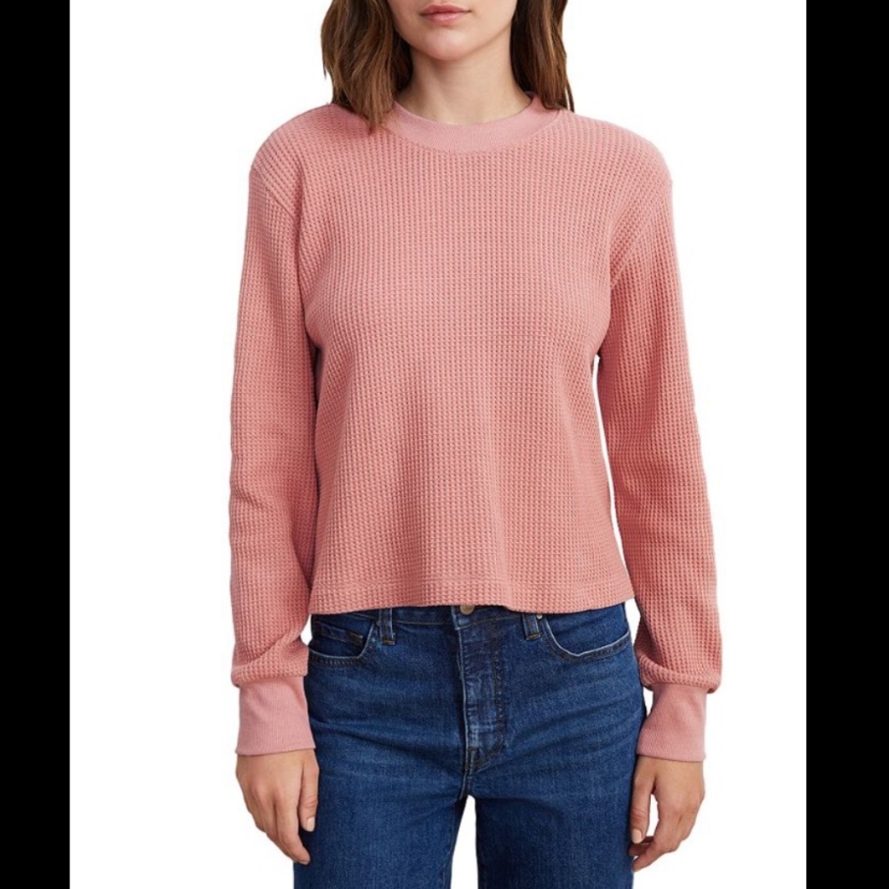 Velvet by Graham & Spencer Pink Crew Neck Sweater